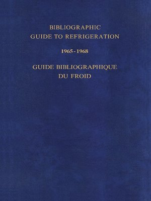 cover image of Bibliographic Guide to Refrigeration 1965–1968